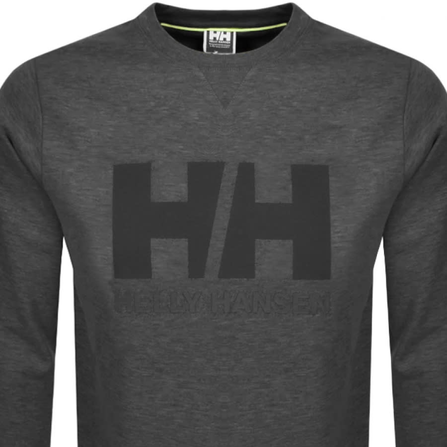 Alternative Image for ProductHelly Hansen Logo Crew Neck Sweatshirt Grey2